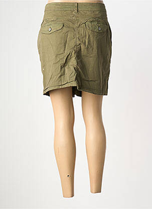 Jupe short fermeture zippée sous rabat boutonné vert DONA LISA femme