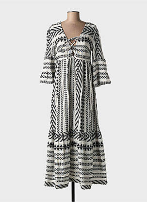 Robe longue manches longues manches longues noir GOA GOA femme