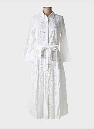 Robe longue manches longues manches longues blanc GOA GOA femme