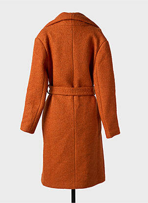 Manteau long coupe cintrée sans capuche orange GOA GOA femme