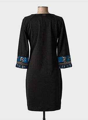 Robe mi-longue manches 3/4 manches 3/4 noir GOA GOA femme