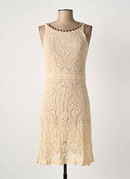 Robe mi-longue sans manche sans manche beige GOA GOA femme