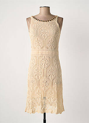 Robe mi-longue sans manche sans manche beige GOA GOA femme