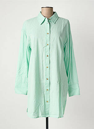Tunique manches longues col chemisier vert FRANSA femme