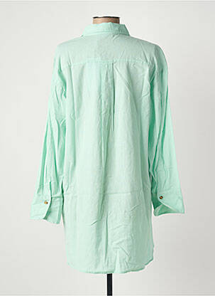 Tunique manches longues col chemisier vert FRANSA femme