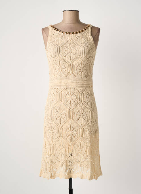 Robe mi-longue sans manche sans manche beige GOA GOA femme