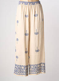 Pantalon large tissage crêpe taille normale beige SORBET femme