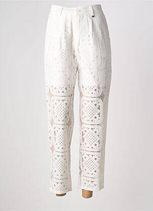 Pantalon 7/8 stretch blanc GOA GOA femme