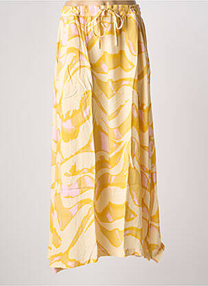 Jupe longue tissage crêpe jaune FRANSA femme