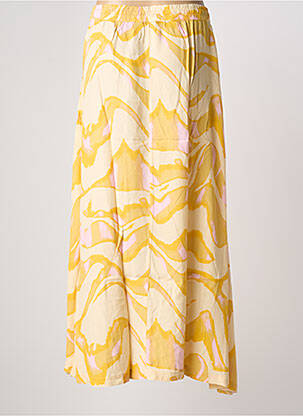 Jupe longue tissage crêpe jaune FRANSA femme