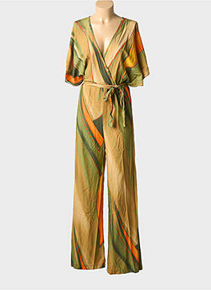 Combi-pantalon coupe cintrée manches 3/4 vert YES.ZEE femme