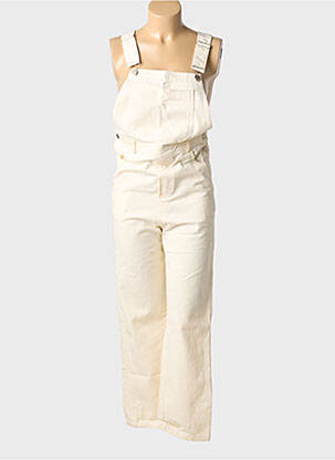 Salopette coupe droite fines bretelles beige GRACE & MILA femme