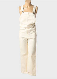 Salopette coupe droite fines bretelles beige GRACE & MILA femme