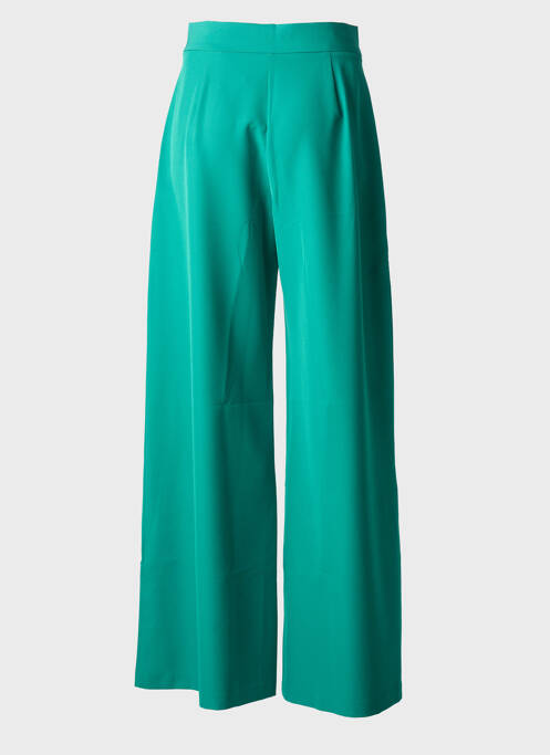 Pantalon large fermeture zip latéral taille haute vert GOA GOA femme