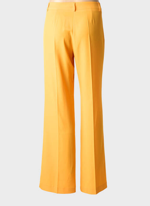 Pantalon droit tissage crêpe taille haute orange GOA GOA femme