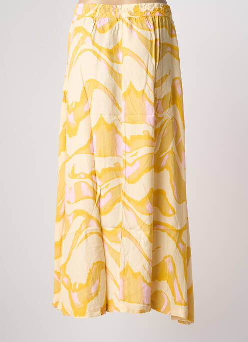 Jupe longue tissage crêpe jaune FRANSA femme