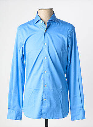 Chemise manches longues tissage popeline bleu TOMMY HILFIGER homme