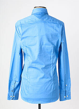 Chemise manches longues tissage popeline bleu TOMMY HILFIGER homme