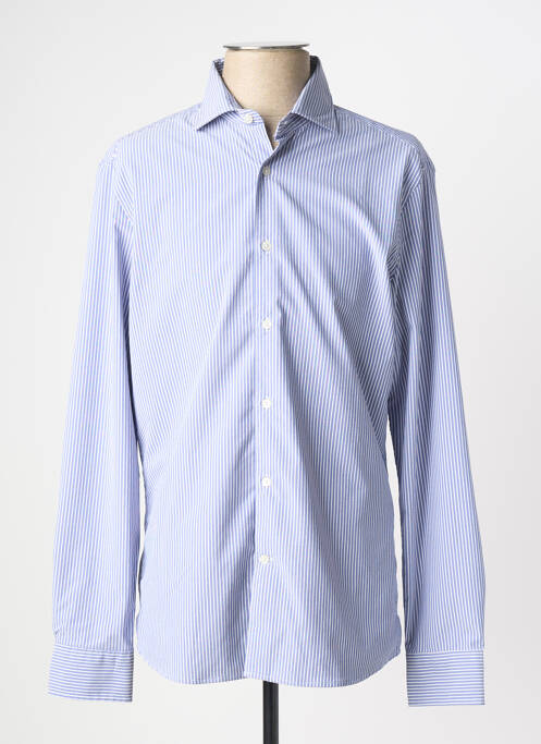 Chemise manches longues tissage popeline bleu TOMMY HILFIGER homme