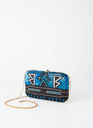 Sac bandoulière amovible forme rectangulaire bleu GOA GOA femme