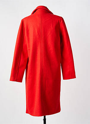 Manteau long coupe droite sans capuche rouge B.YOUNG femme
