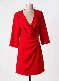 Robe courte manches longues manches longues rouge MORGAN femme