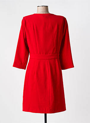 Robe courte manches longues manches longues rouge MORGAN femme