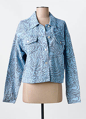 Veste casual col chemisier bleu B.YOUNG femme