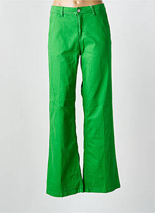 Pantalon droit taille à pinces taille normale vert FRANSA femme