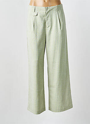 Pantalon chino tissage popeline taille normale vert THE KORNER femme