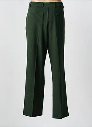 Pantalon chino fermeture zippée sous rabat boutonné taille normale vert THE KORNER femme