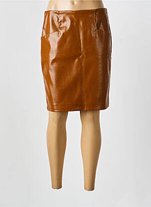 Jupe mi-longue taille normale marron B.YOUNG femme