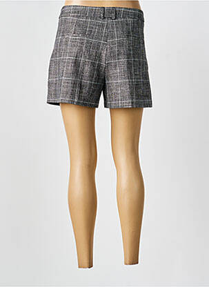 Short fermeture zippée sous rabat boutonné taille normale noir MORGAN femme