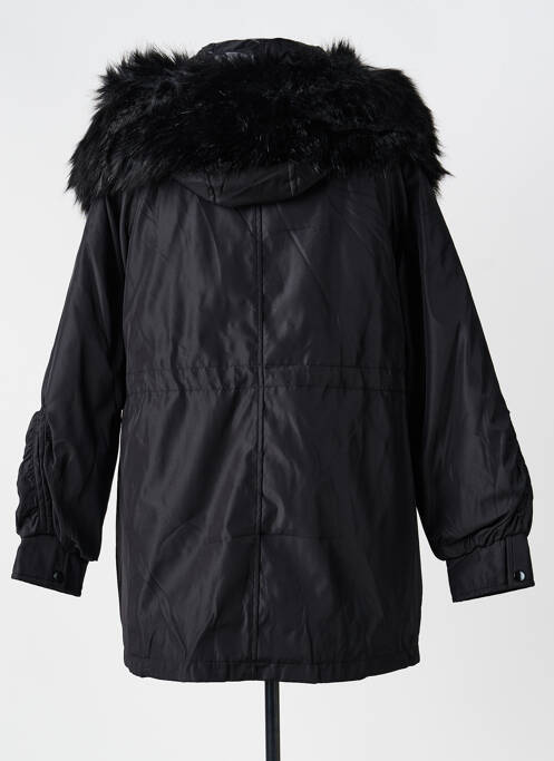 Parka manches longues a capuche noir ATTRAIT femme