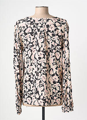 Blouse imprimé fantaisie manches longues noir C'EST BEAU LA VIE femme