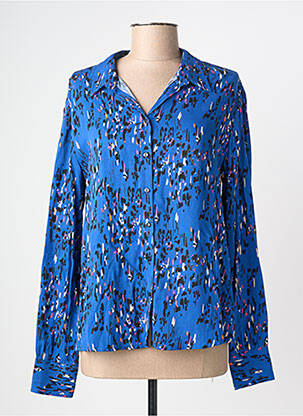 Chemisier imprimé fantaisie manches longues bleu LOLA ESPELETA femme