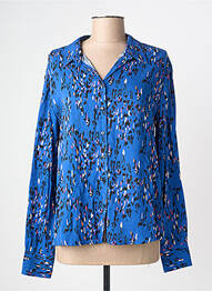 Chemisier imprimé fantaisie manches longues bleu LOLA ESPELETA femme