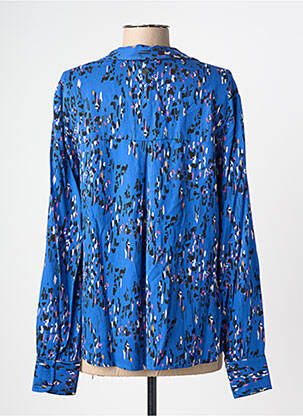 Chemisier imprimé fantaisie manches longues bleu LOLA ESPELETA femme