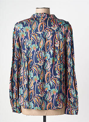 Chemisier imprimé fantaisie manches longues bleu LOLA ESPELETA femme