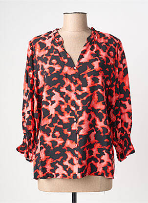 Blouse imprimé fantaisie manches 3/4 rouge B.YOUNG femme
