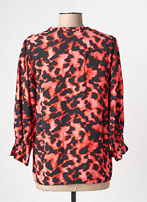 Blouse imprimé fantaisie manches 3/4 rouge B.YOUNG femme