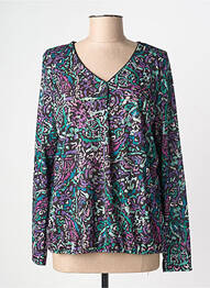 Blouse imprimé fantaisie manches longues violet DIANE LAURY femme