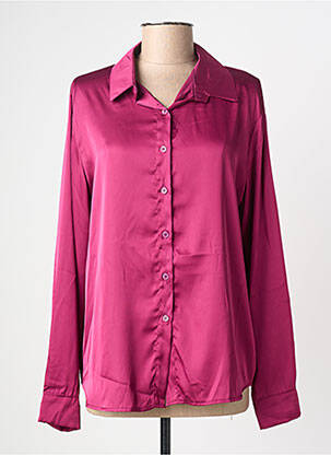 Chemisier coupe fluide manches longues violet DONA LISA femme