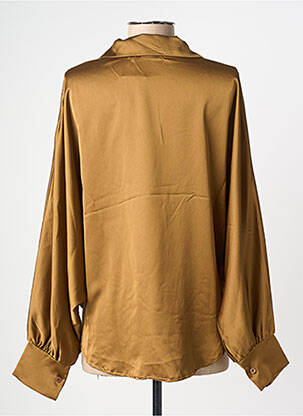 Chemisier manches longues manches longues marron DONA LISA femme