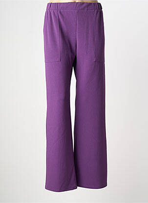Pantalon droit taille élastique violet SPG WOMAN femme