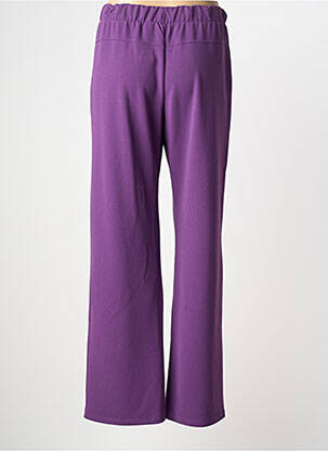 Pantalon droit taille élastique violet SPG WOMAN femme
