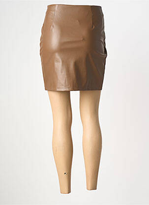 Jupe courte coupe droite marron UNIKA femme