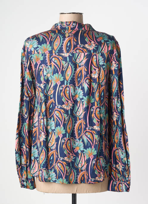 Chemisier imprimé fantaisie manches longues bleu LOLA ESPELETA femme