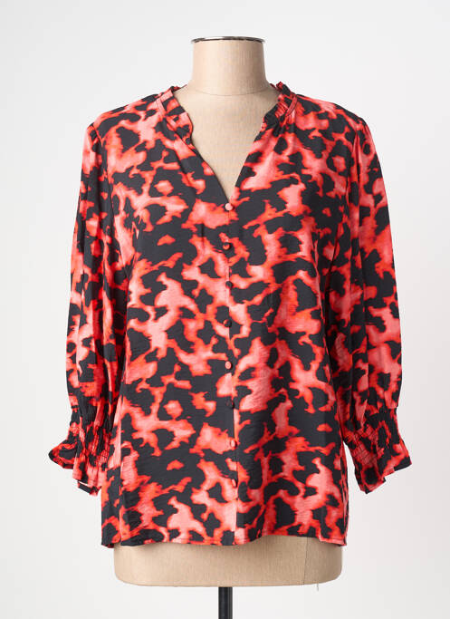 Blouse imprimé fantaisie manches 3/4 rouge B.YOUNG femme