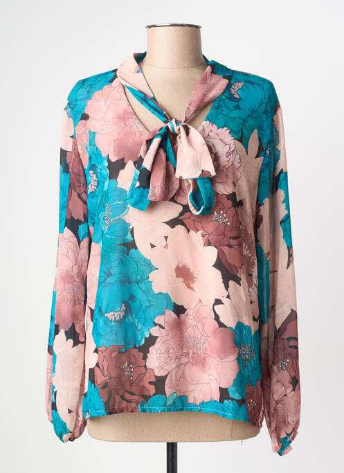Blouse imprimé fantaisie manches longues vert ESTEE BROWN femme
